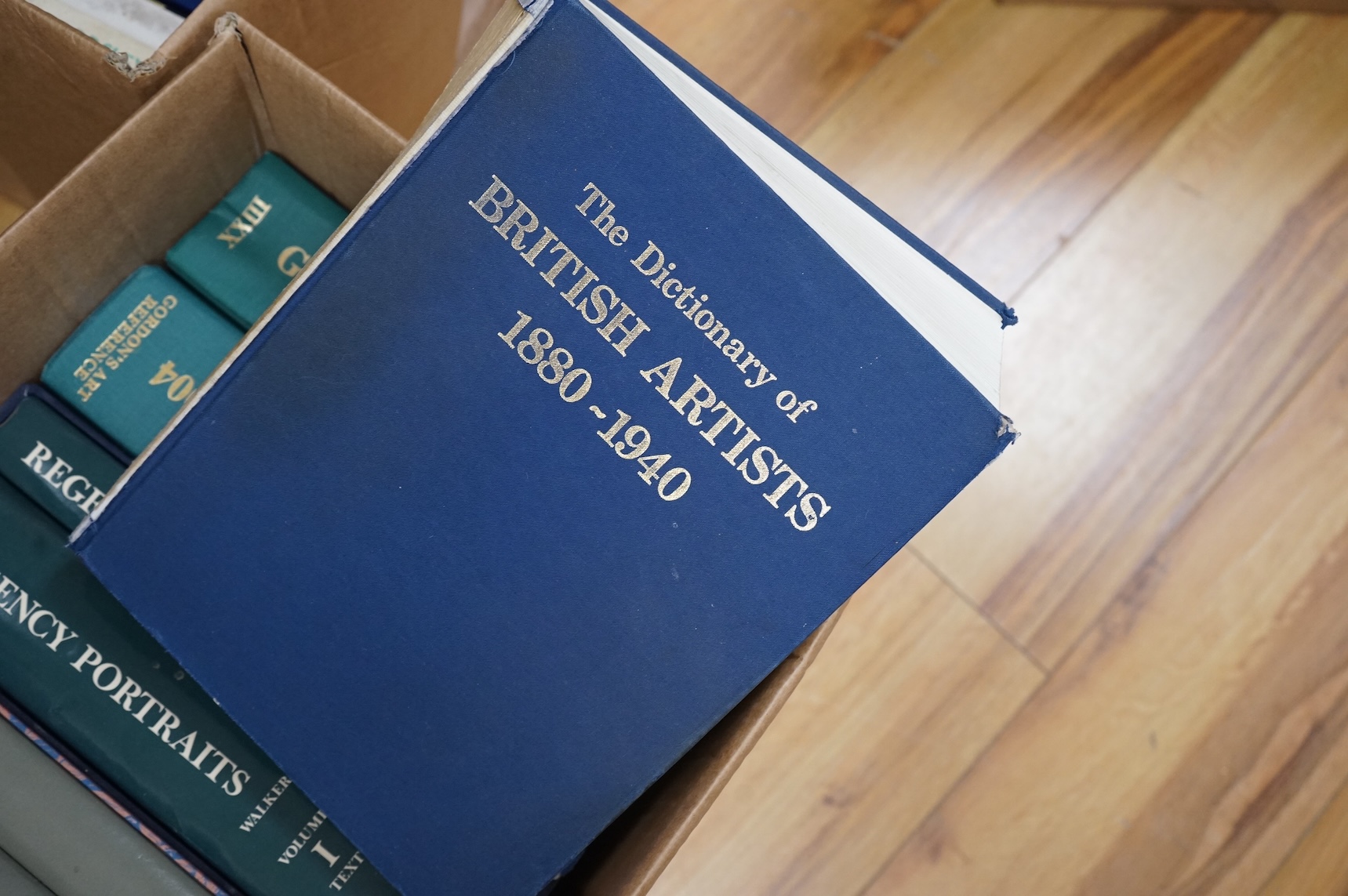 A large collection of mostly art reference books to include A Guide to Baxter Prints and Art Behind Barbed Wire